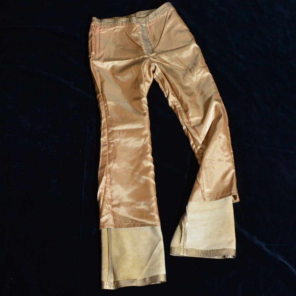 GOLD leather Michael Kors pants size4 boho western - Picture 7 of 7